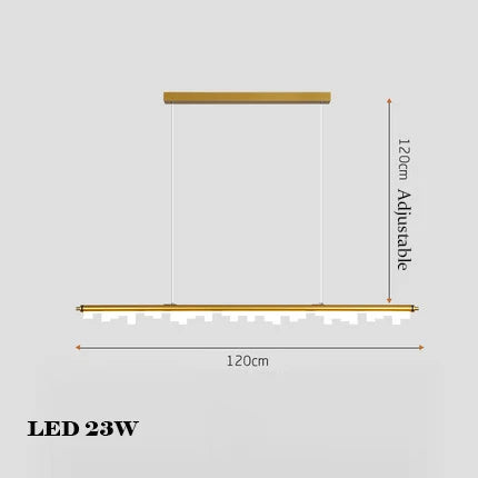 Modern minimalist gold and black chandelier for pendant lighting