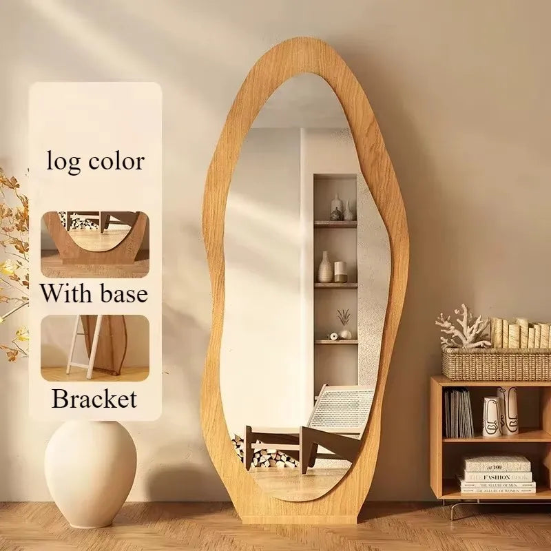 Decorative standing mirror for makeup and interior