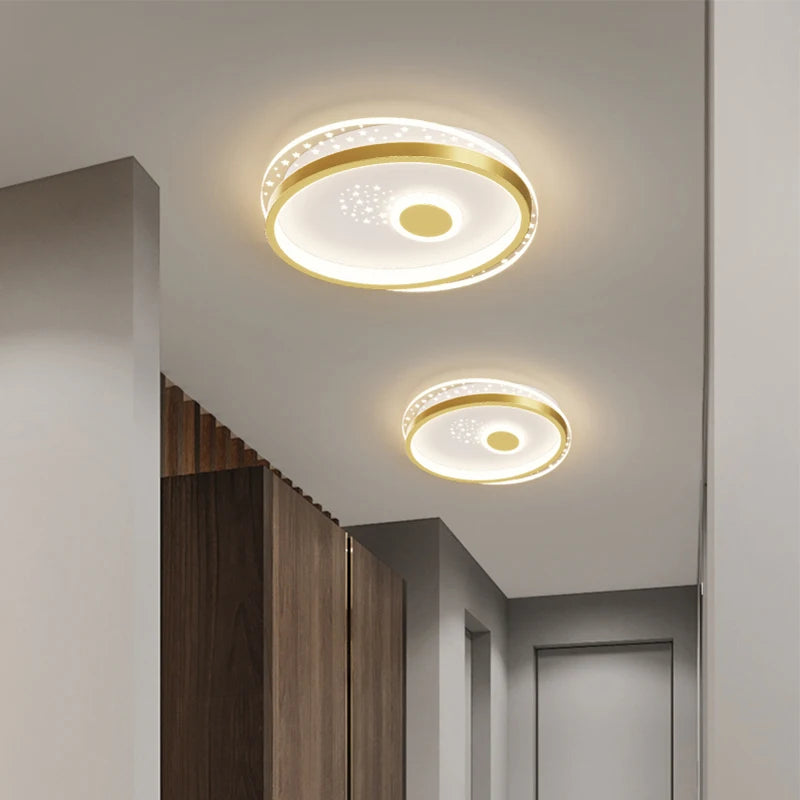 Modern wrought iron ceiling light with creative geometric design