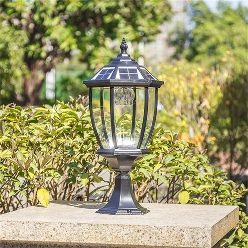 Outdoor solar LED wall light waterproof for garden and courtyard - vue 5 sur 12