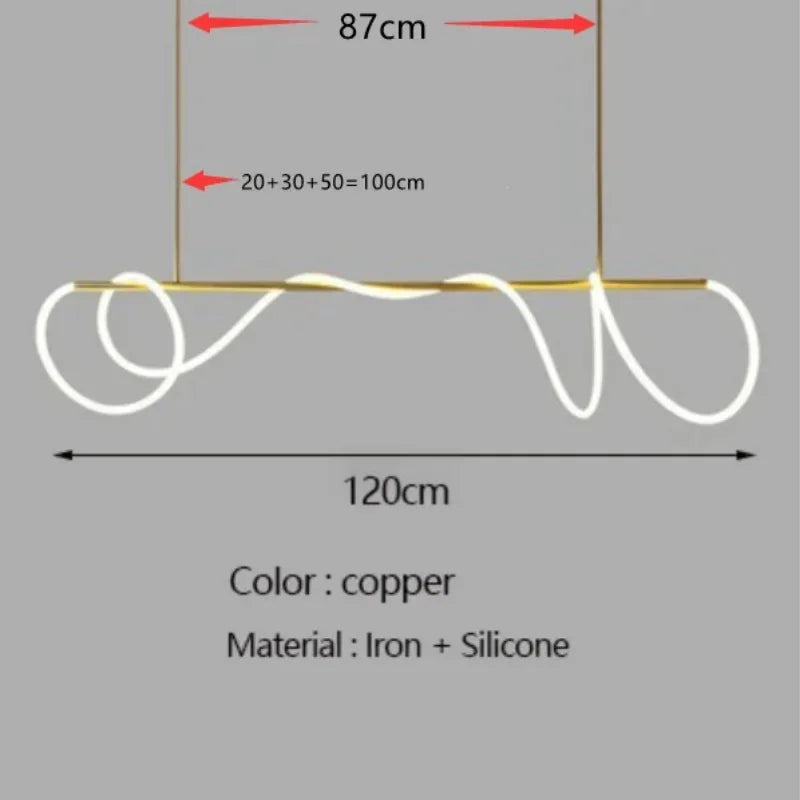Nordic designer LED dimmable chandelier for indoor use - vue 12 sur 25