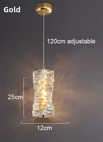Modern crystal wall light with LED for indoor use