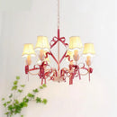 Cute children's chandelier in pastoral style with bow
