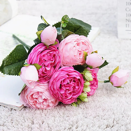 Small artificial flower bouquet for spring decoration and weddings