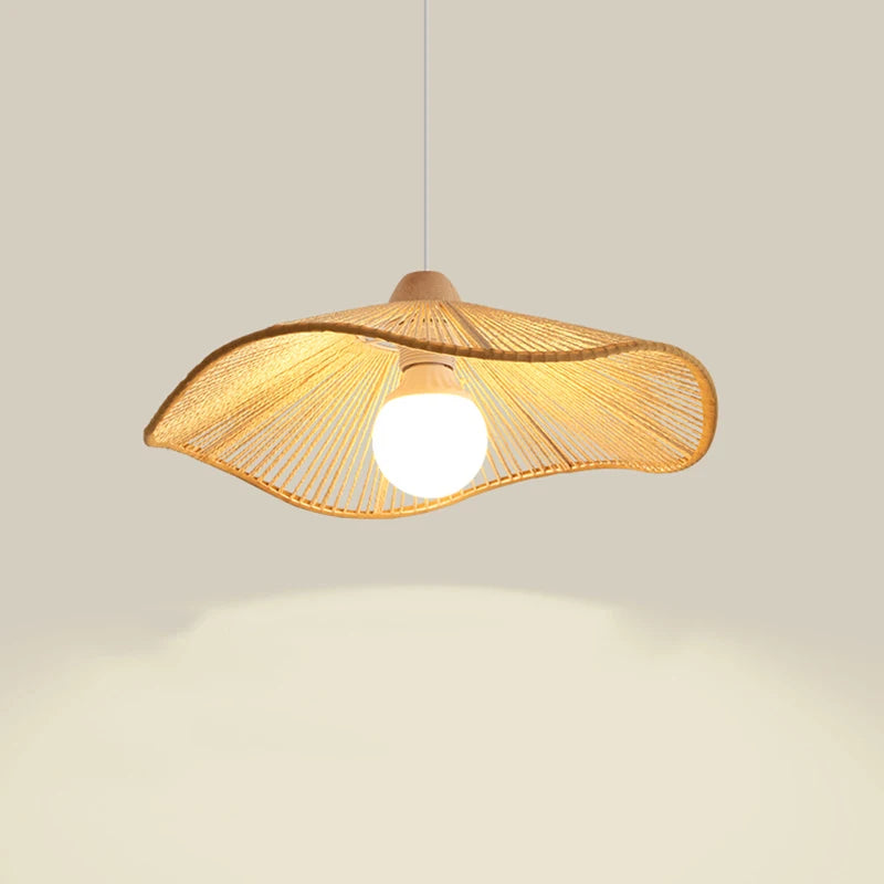 Wabi-sabi hemp rope pendant chandelier