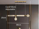 Adjustable nordic clear glass light tube pendant