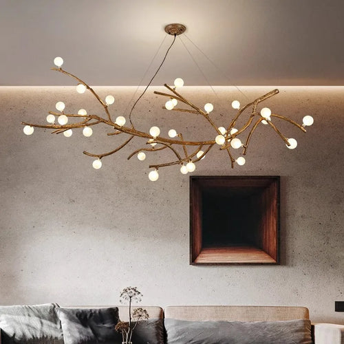 Modern design LED branch chandelier - vue 4 sur 15