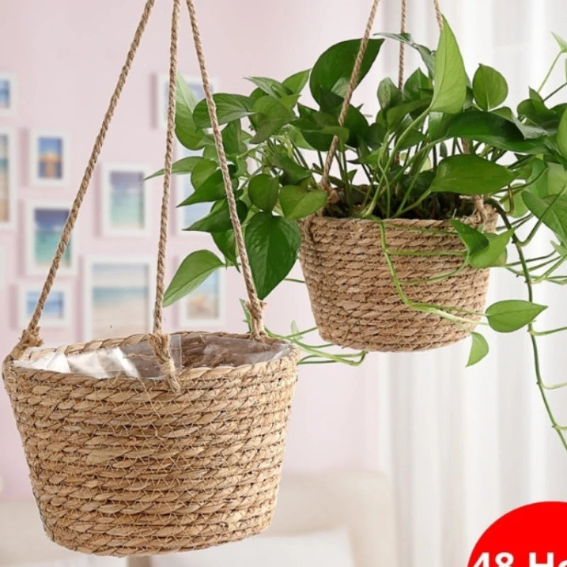 macrame hanging planter for indoor and outdoor plants