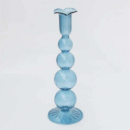 Glass candle holder for wedding decoration and table centrepiece - vue 9 sur 11