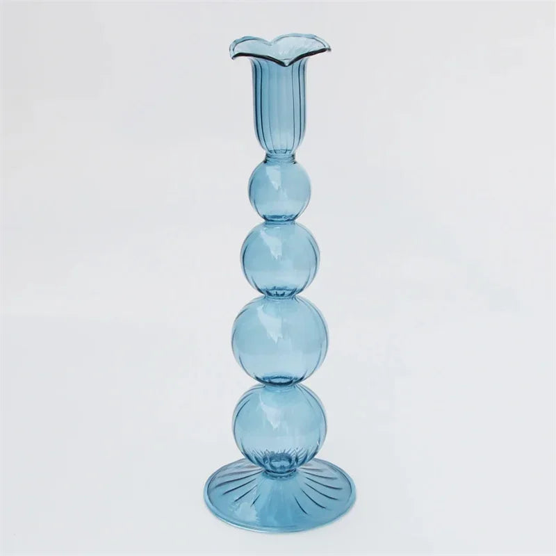 Glass candle holder for wedding decoration and table centrepiece - vue 8 sur 11