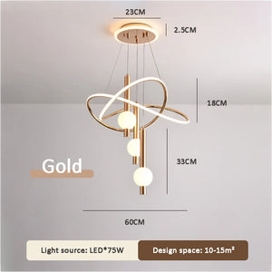 lustre moderne léger avec éclairage led pour intérieur