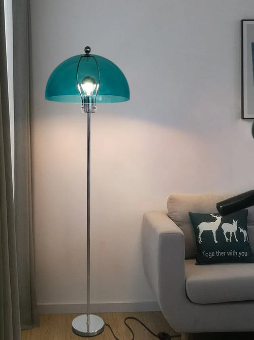 Retro LED floor lamp in acrylic with colourful nordic lampshade - vue 4 sur 22