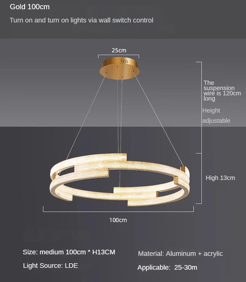 Elegant circular designer pendant light for modern interiors - vue 11 sur 12
