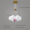 Nordic planet moon bubble LED chandelier for home decor