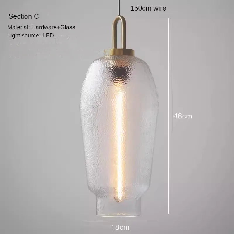 Minimalist glass chandelier with luxurious design for modern décor - vue 10 sur 10