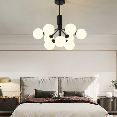 Nordic molecular glass chandelier for interior decoration - vue 6 sur 16