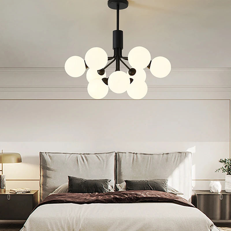 Nordic molecular glass chandelier for interior decoration - vue 6 sur 16