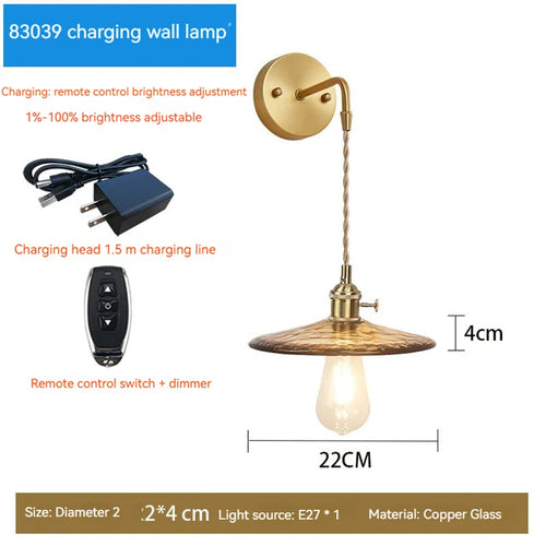 Modern glass LED pendant light for interior decoration - vue 18 sur 20