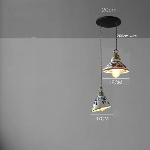 Modern ceramic LED pendant light for home interiors - vue 24 sur 29