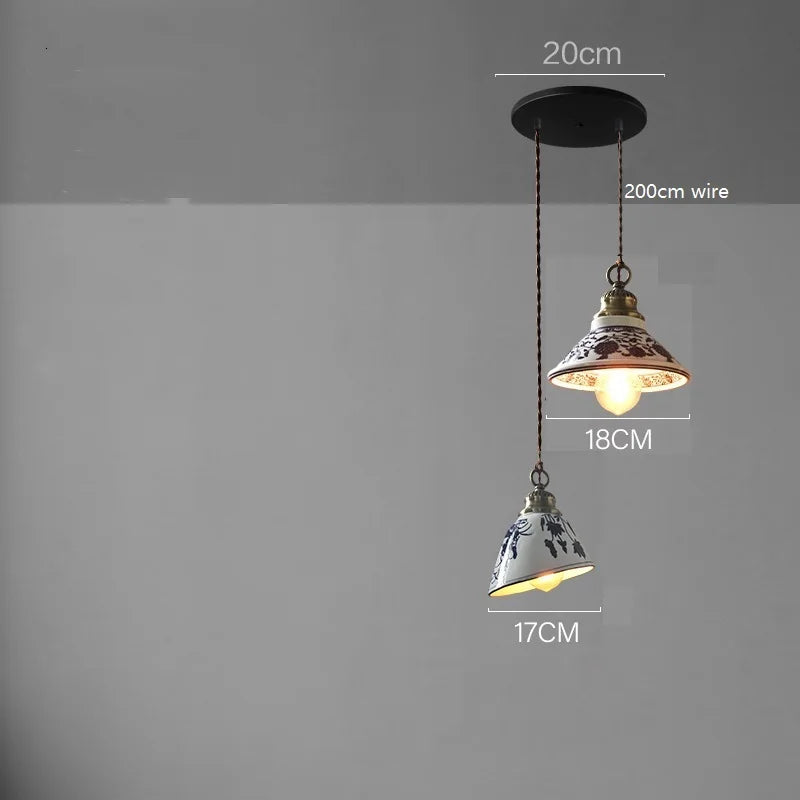 Modern ceramic LED pendant light for home interiors - vue 23 sur 29