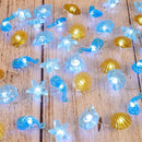 Decorative seashell and starfish LED string lights
