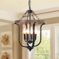 Modern American iron chandelier with retro candle lighting