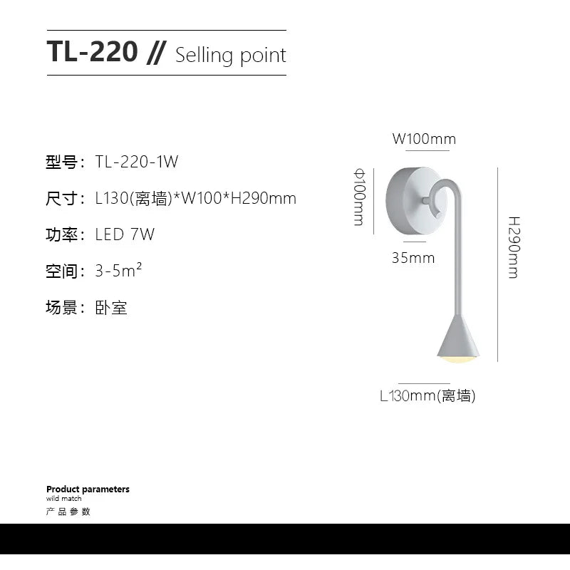 applique murale led conique pour éclairage décoratif extérieur et intérieur - vue 11 sur 12