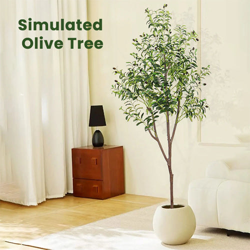 Realistic Artificial Olive Tree, Lifelike Faux Olive Plant for Home, Office, Garden Decor - vue 2 sur 8