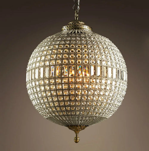 French medieval style K9 crystal pendant light for interior decoration