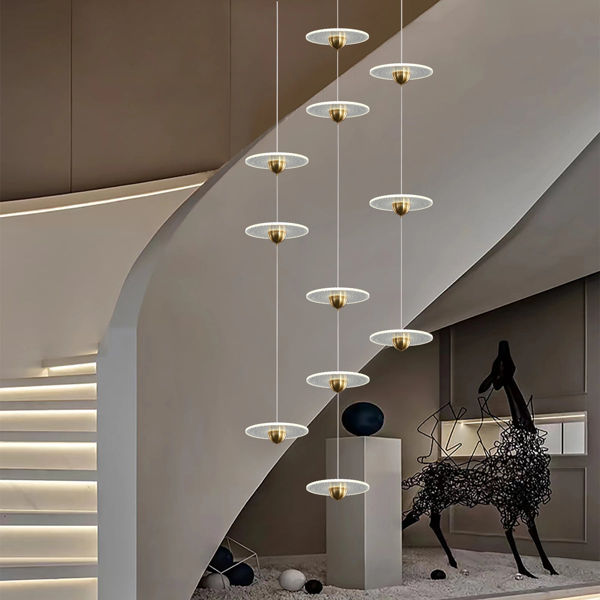 Modern designer chandelier for contemporary indoor lighting