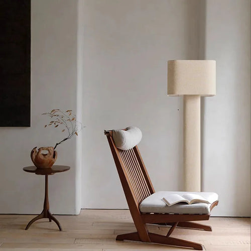 Hensley wabi sabi artistic fabric floor lamp for interior decoration - vue 2 sur 10