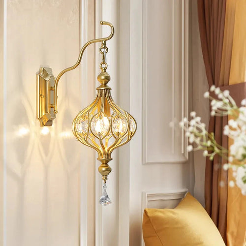 retro crystal pendant light for elegant interior decoration - vue 7 sur 7