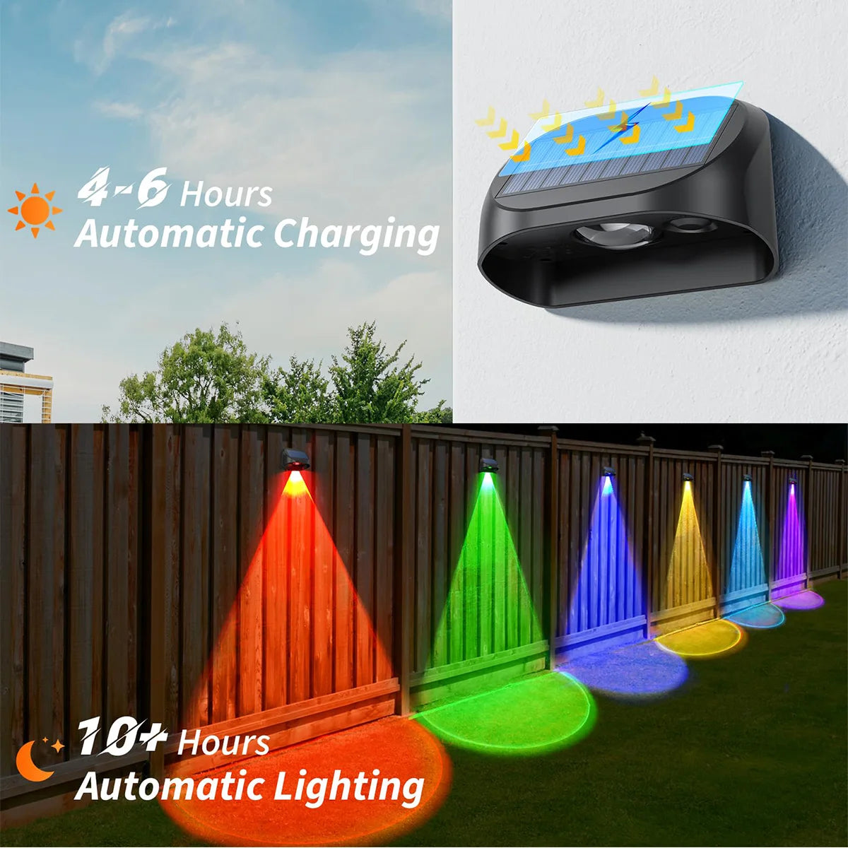 Waterproof solar lights for outdoor dusk to dawn lighting - vue 3 sur 8