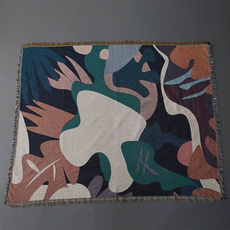 Nordic geometric multifunctional throw for living room, bedroom and travel
