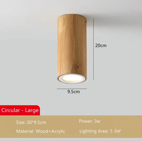 Modern wood surface ceiling lamp - vue 12 sur 12