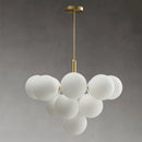 Nordic copper and glass designer LED chandelier