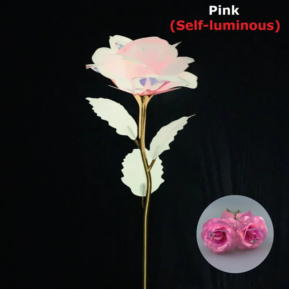 Luminous rose branch gift for Valentine's Day or Mother's Day