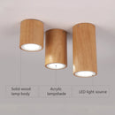 Modern wood surface ceiling lamp