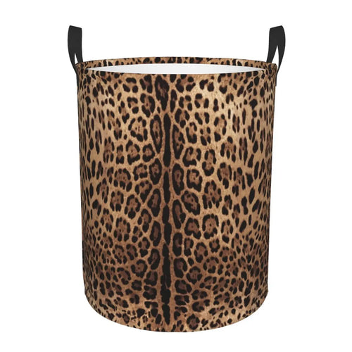leopard print laundry basket large foldable clothes storage - vue 13 sur 17