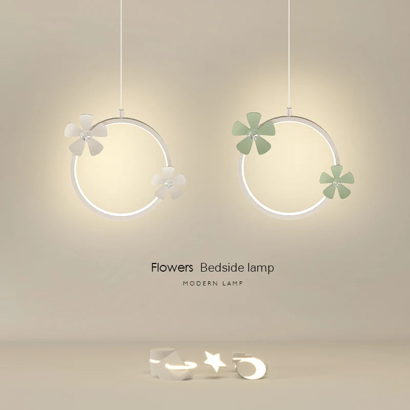 Modern petal-shaped pendant light for minimal nordic style - vue 5 sur 10