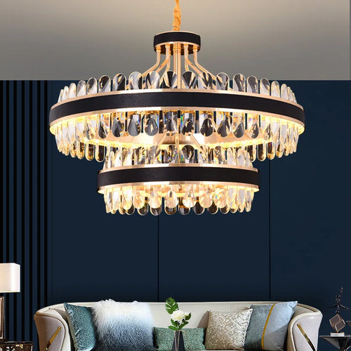 Modern crystal LED chandelier Winfordo for interior decoration - vue 4 sur 10