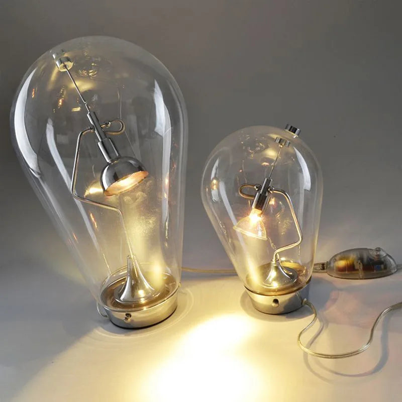 Modern adjustable magnetic glass desk lamp