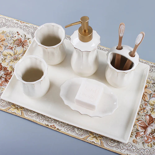 premium Jingdezhen ceramic bathroom set - vue 4 sur 6