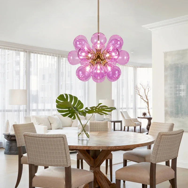 Modern glass designer pendant light for interior decoration - vue 4 sur 11