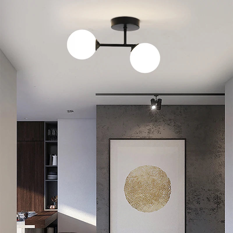 Led ceiling light nordic sphere for bedroom, living room, hallway decor