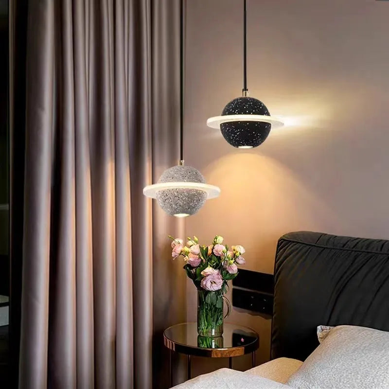 Designer concrete pendant light for a modern and elegant interior