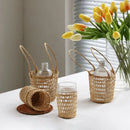 rattan picnic basket for storage and home decor