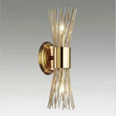 Modern stainless steel wall light with clear glass