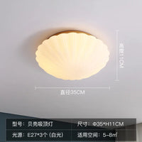 Nordic style shell glass ceiling light for interior decor