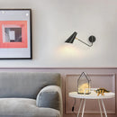 Retro adjustable wall light with black and gold LED e27 switch